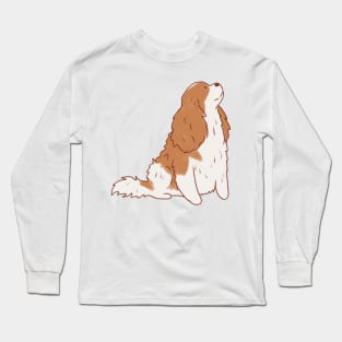 king charles cavalier spaniel drawing Long Sleeve T-Shirt